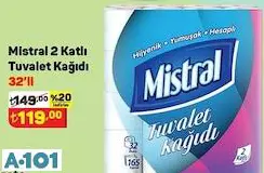 MİSTRAL 2 KATLI TUVALET KAĞIDI 32'Lİ